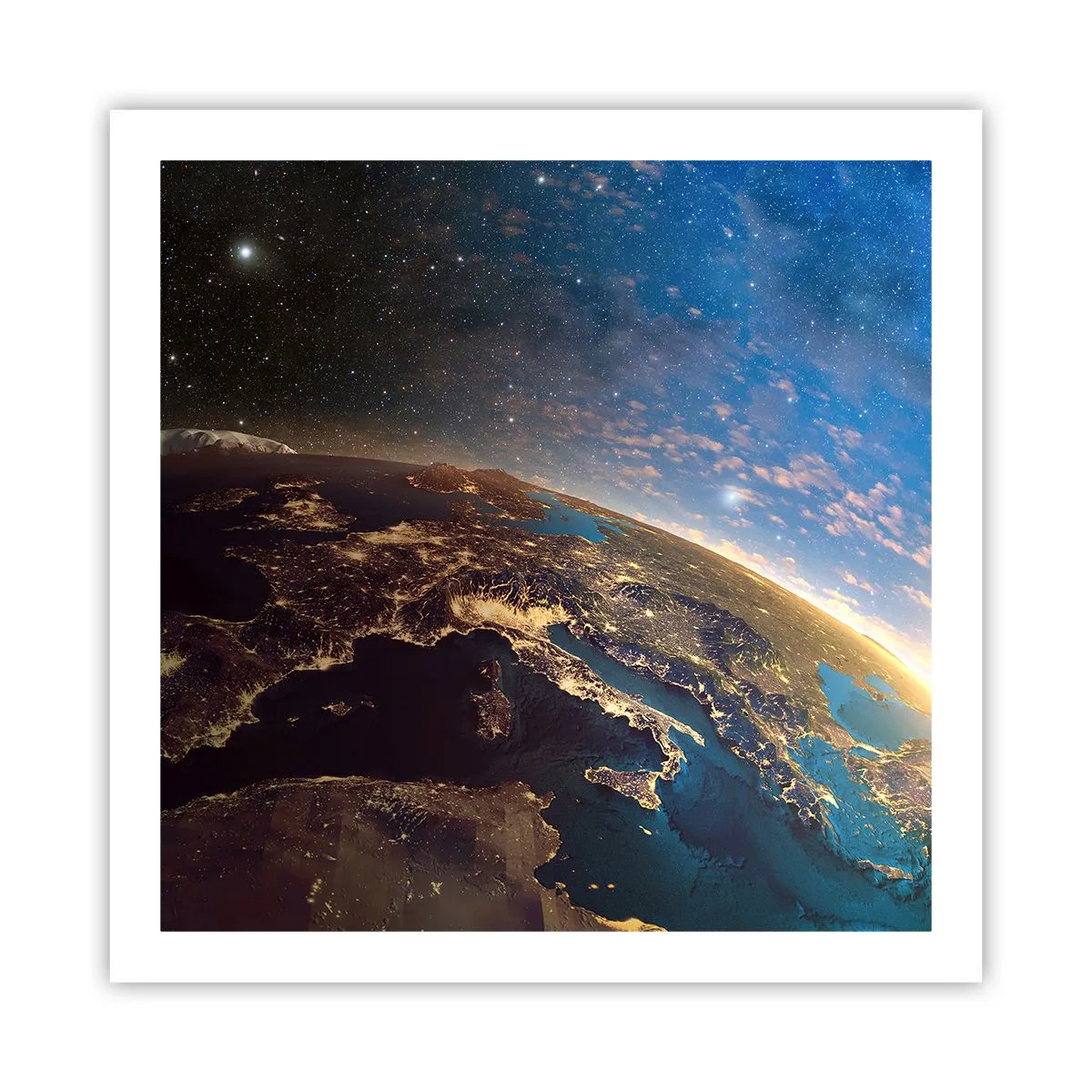 Affiche - Poster - Regardons-nous de loin - 60x60 cm