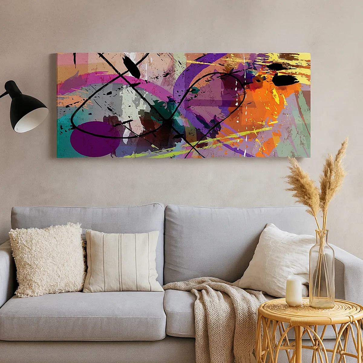 Impression sur toile - Image sur toile - Vous pouvez aller tout droit ou autour - 30x30 cm