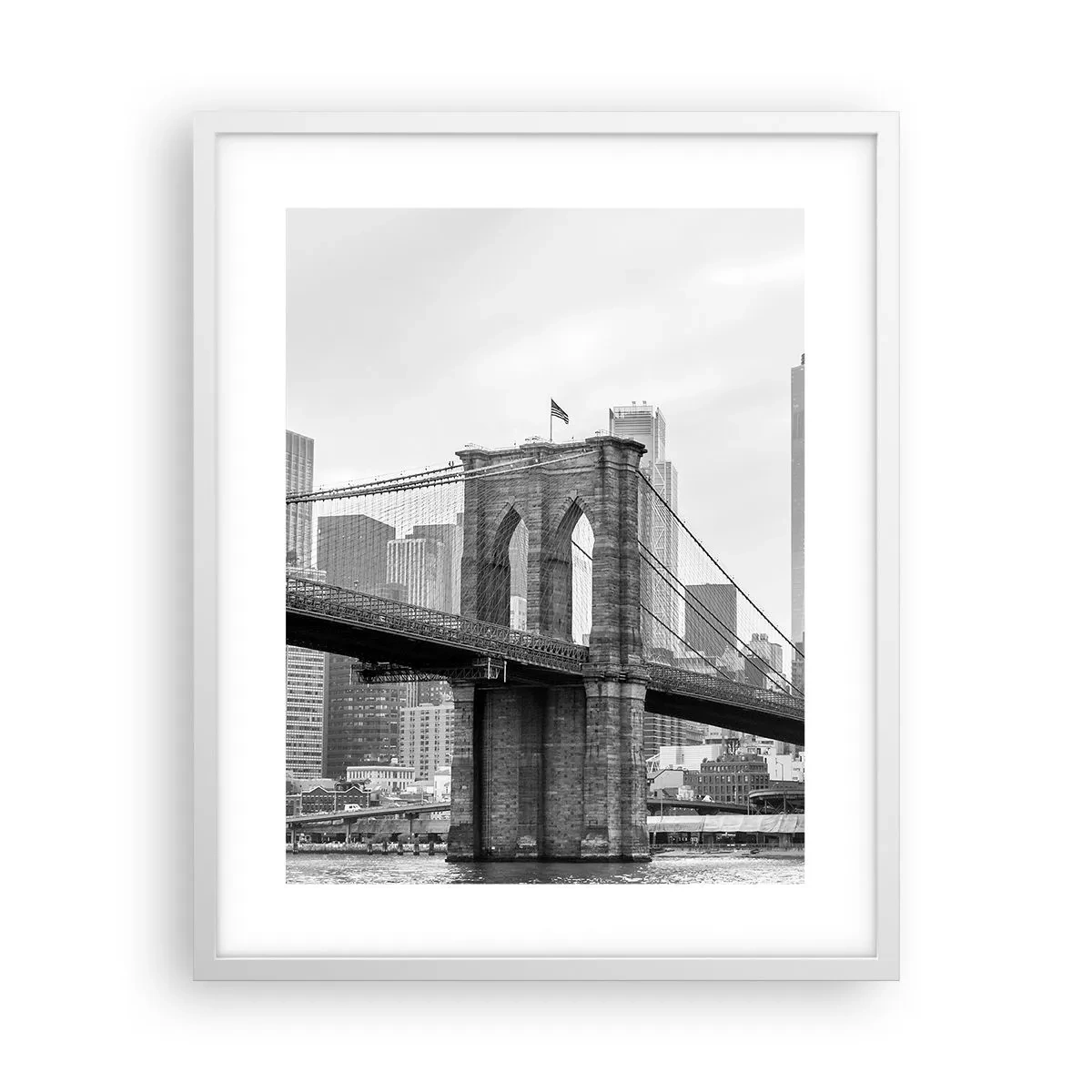 Affiche dans un cadre blanc - Poster - Climat New-Yorkais - 40x50 cm