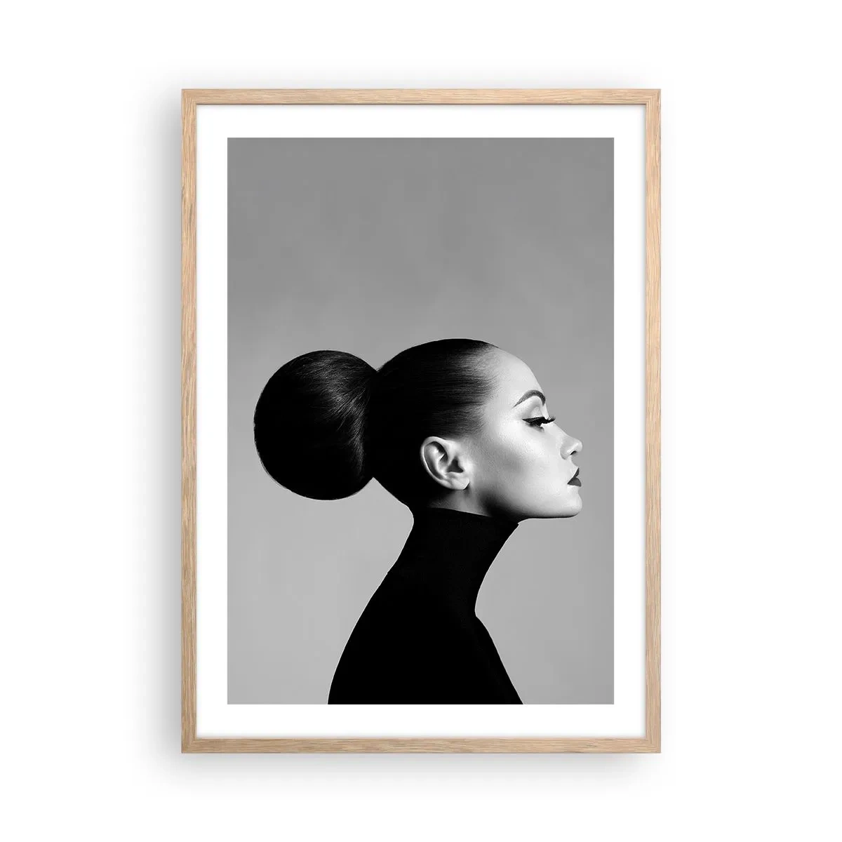 Affiche dans un chêne clair - Poster - Néfertiti moderne - 50x70 cm