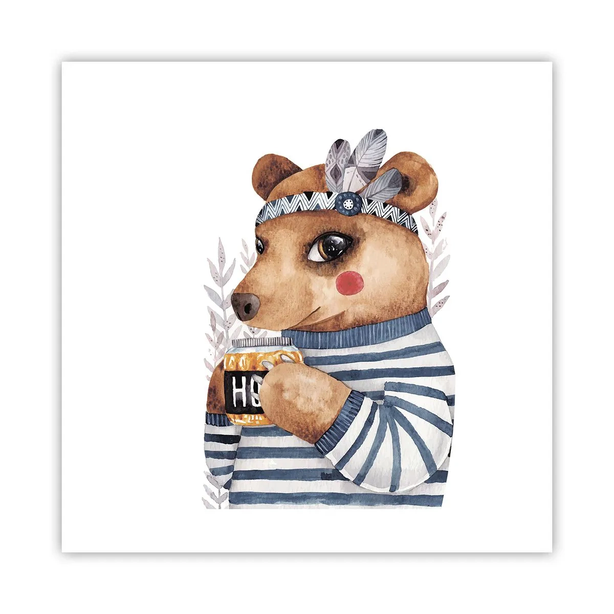 Affiche - Poster - Un nounours trop mignon - 40x40 cm