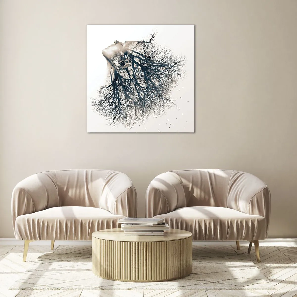 Impression sur verre - Image sur verre - Écouter le murmure des arbres - 30x30 cm