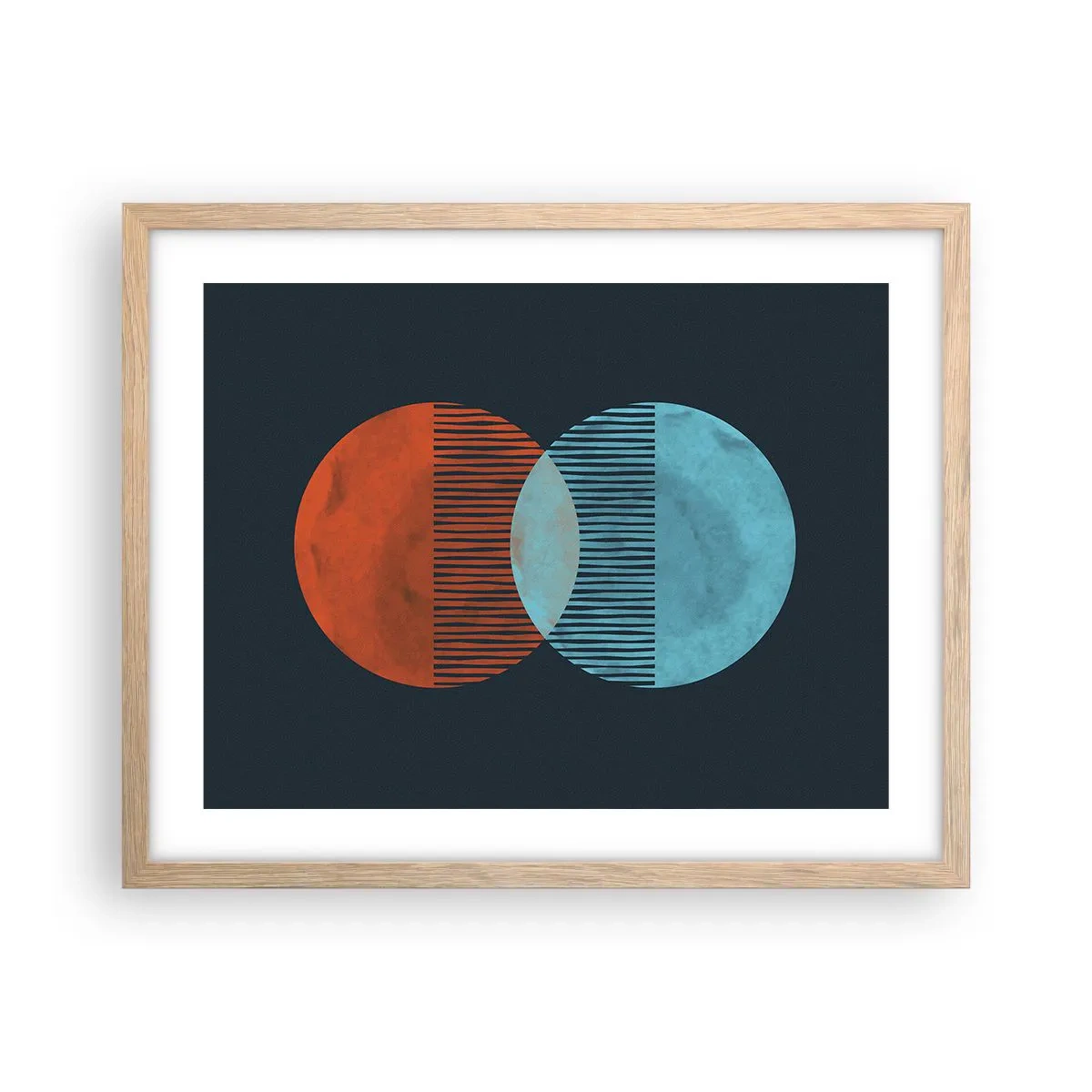 Affiche dans un chêne clair - Poster - Fantaisie astronomique - 50x40 cm