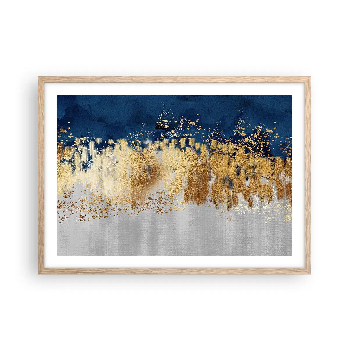 Affiche dans un chêne clair - Poster - Une composition moderne et pétillante - 70x50 cm