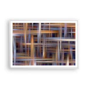 Affiche dans un cadre blanc - Poster - Tissé de lumière - 100x70 cm