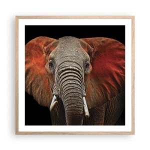 Affiche dans un chêne clair - Poster - Je suis sauvage, et toi? - 60x60 cm