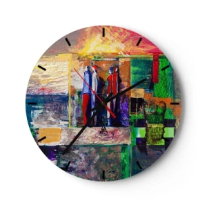 Horloge murale - Pendule murale - Relations et émotions - 40x40 cm