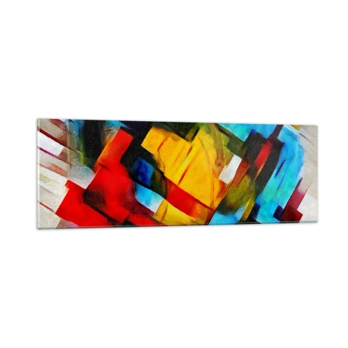 Impression sur verre - Image sur verre - Une superposition multicolore - 90x30 cm