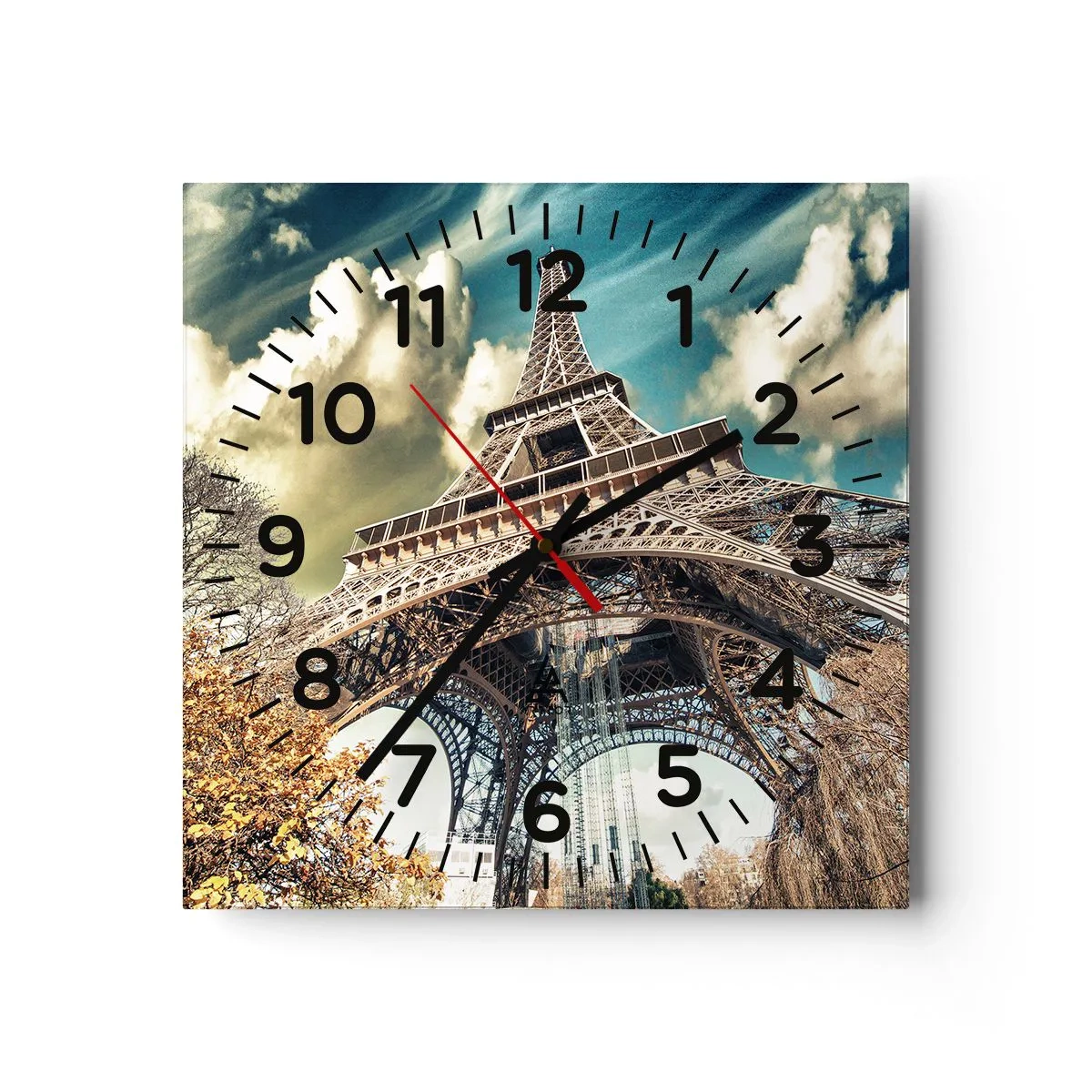 Horloge murale - Pendule murale - Et en automne à Paris... - 40x40 cm
