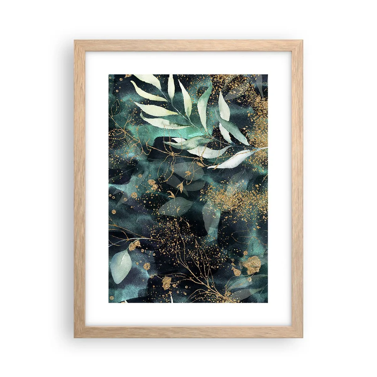 Affiche dans un chêne clair - Poster - Jardin magique - 30x40 cm