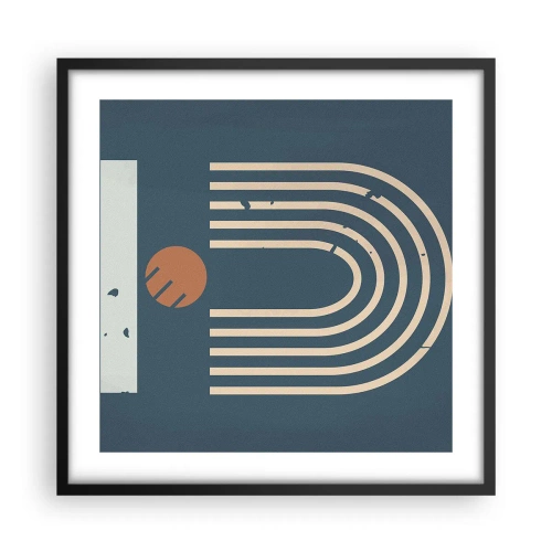 Affiche dans un cadre noir - Poster - Géométrie sur la grenade - 50x50 cm