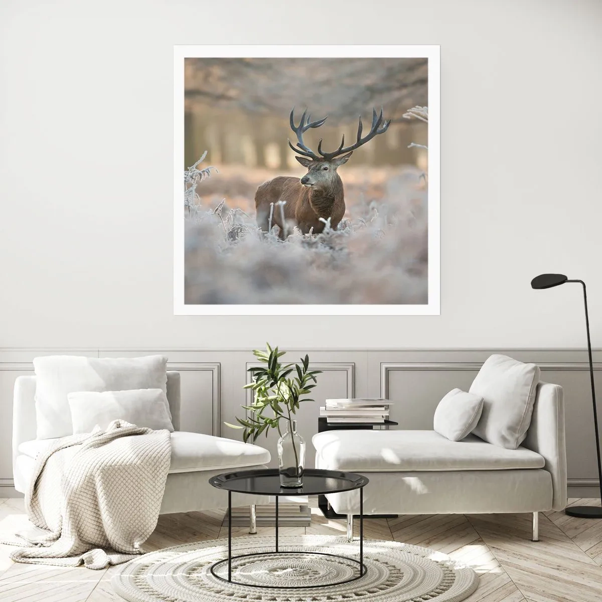 Affiche - Poster - Une matinée animée - 40x40 cm