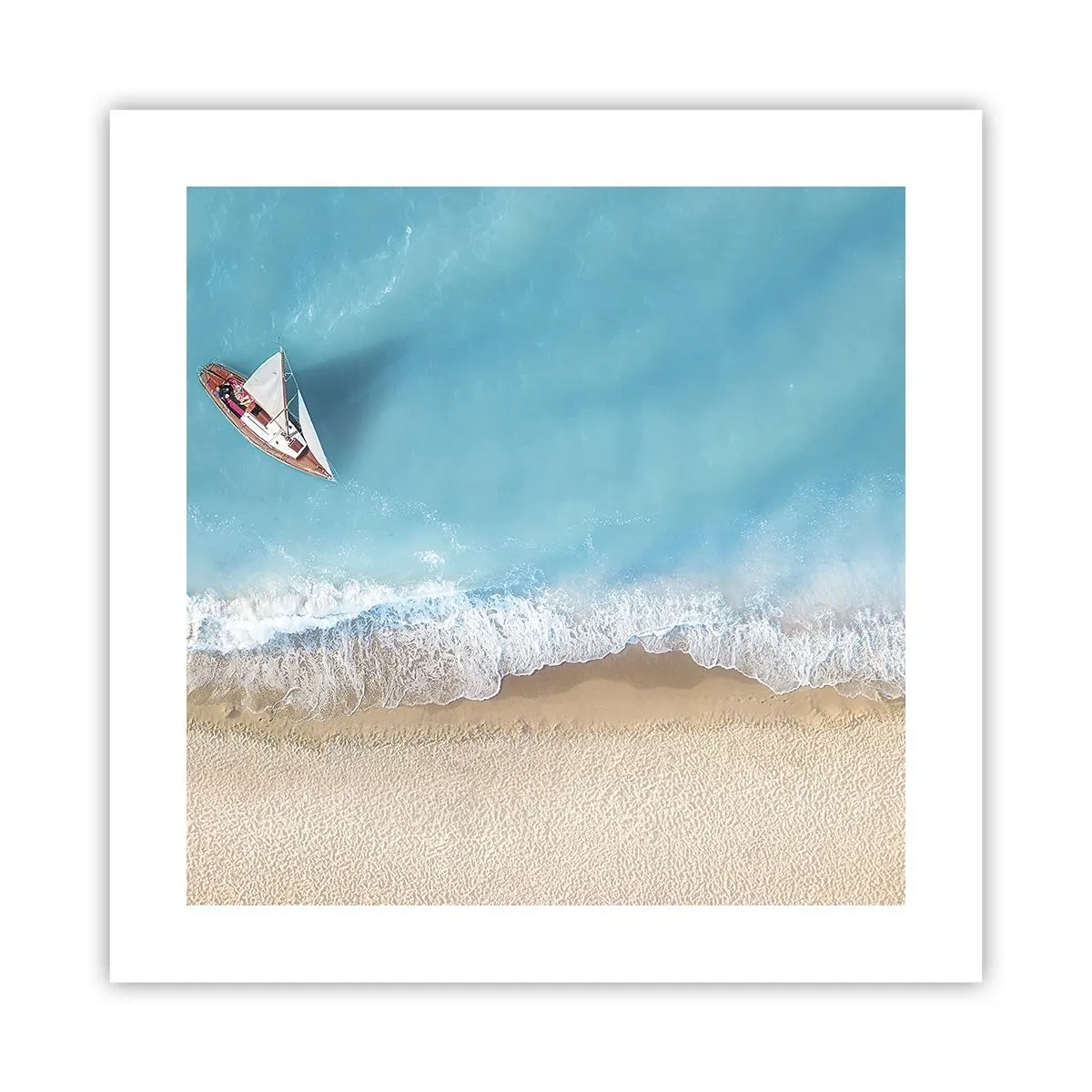 Affiche - Poster - A la frontière de l'azur et de l'or - 40x40 cm