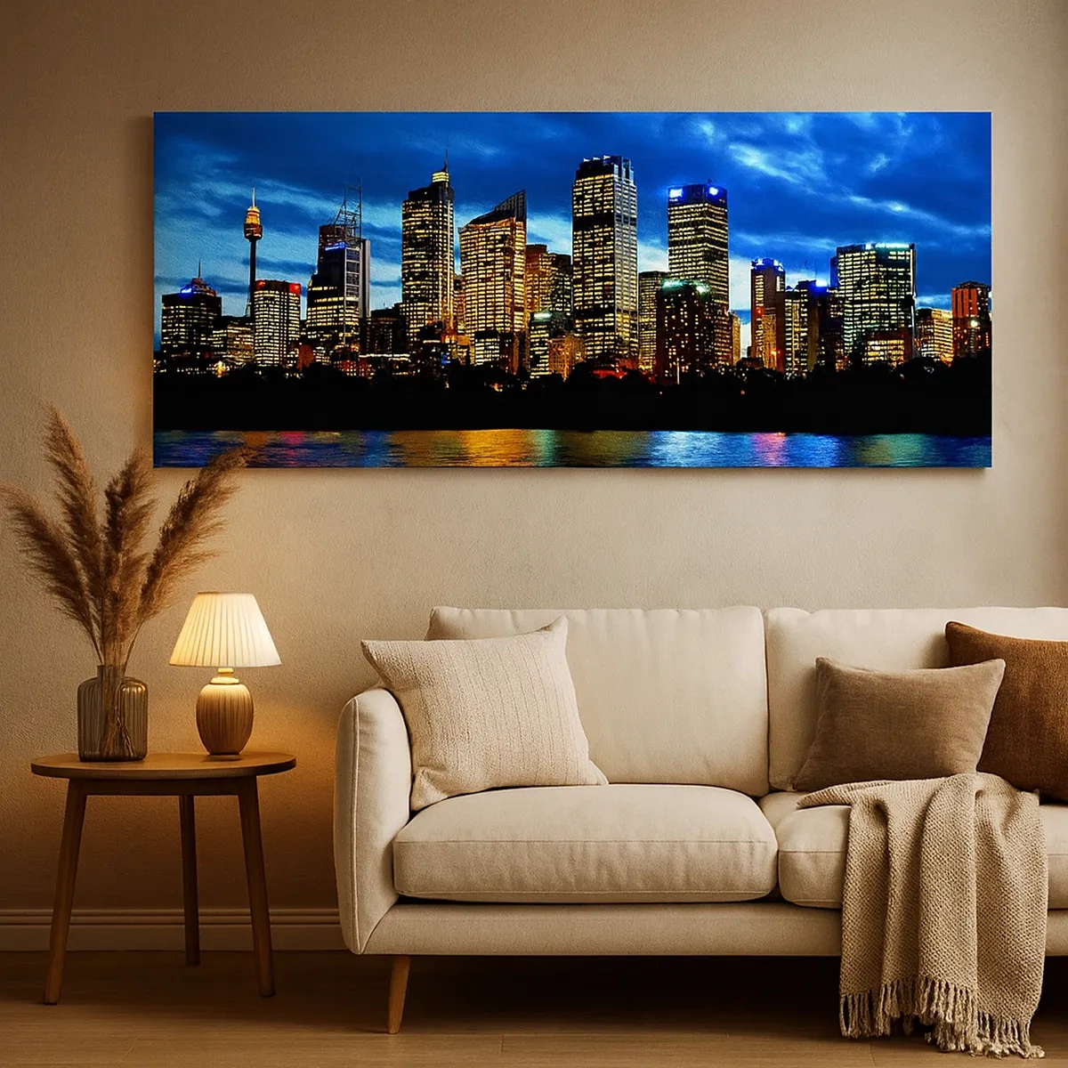 Impression sur toile - Image sur toile - Une nuit de lumières et de couleurs - 30x30 cm