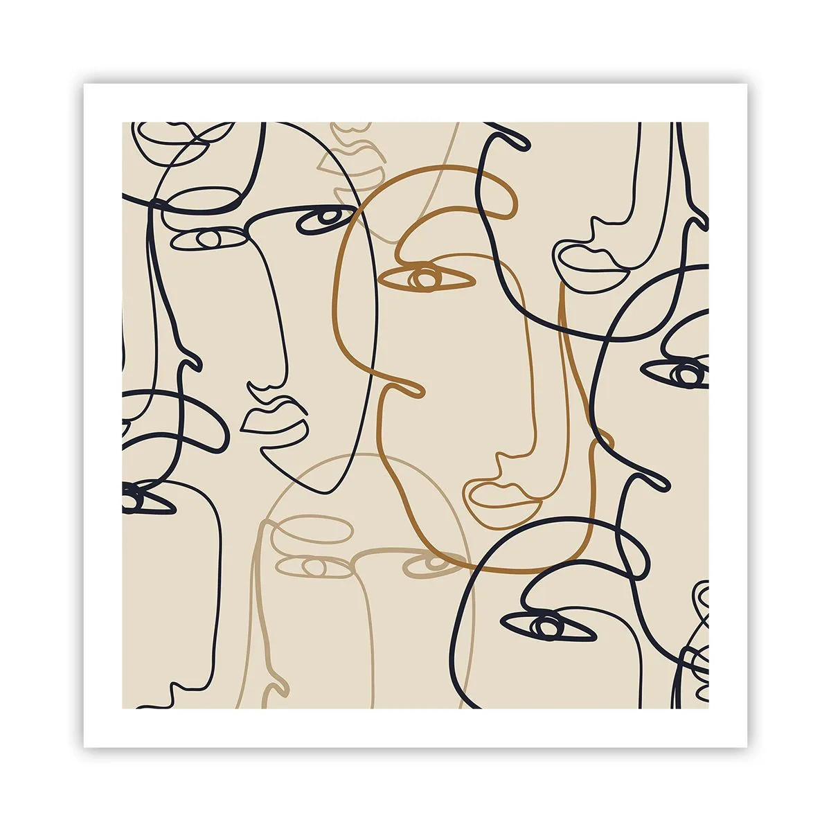 Affiche - Poster - Portrait multiplié - 60x60 cm