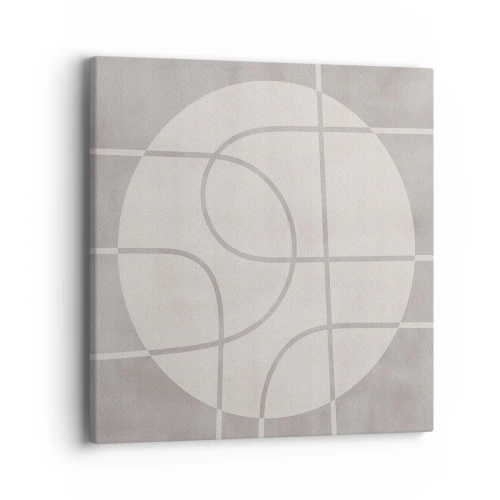 Impression sur toile - Image sur toile - Circulaire et tout droit - 40x40 cm