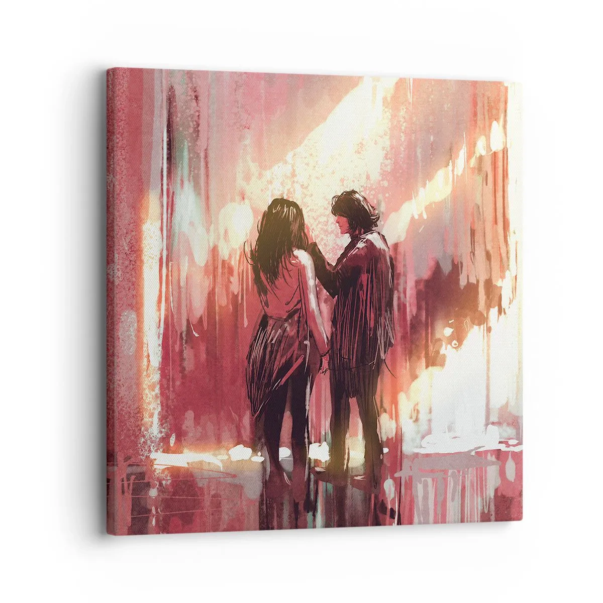 Impression sur toile - Image sur toile - L'éternel spectacle de l'amour - 30x30 cm