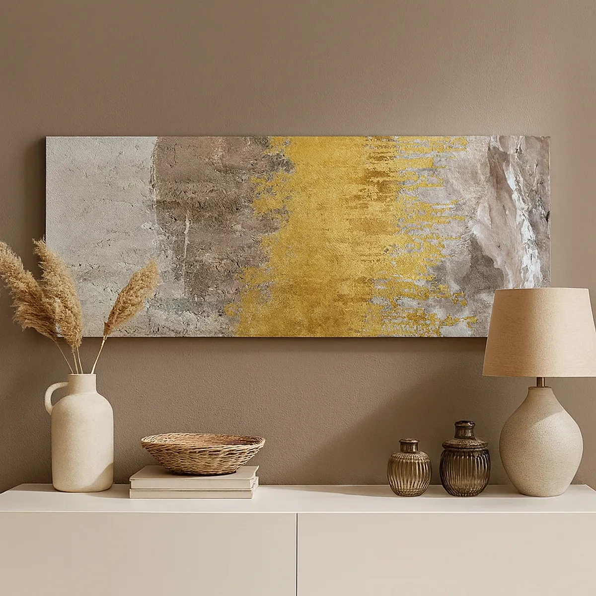 Impression sur toile - Image sur toile - Une explosion d'or - 30x30 cm