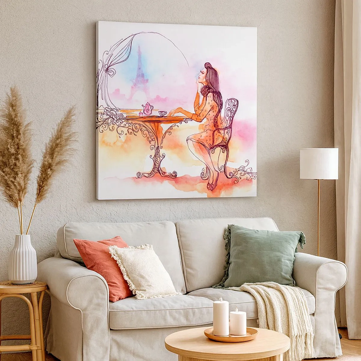 Impression sur toile - Image sur toile - Le chic parisien - 30x30 cm