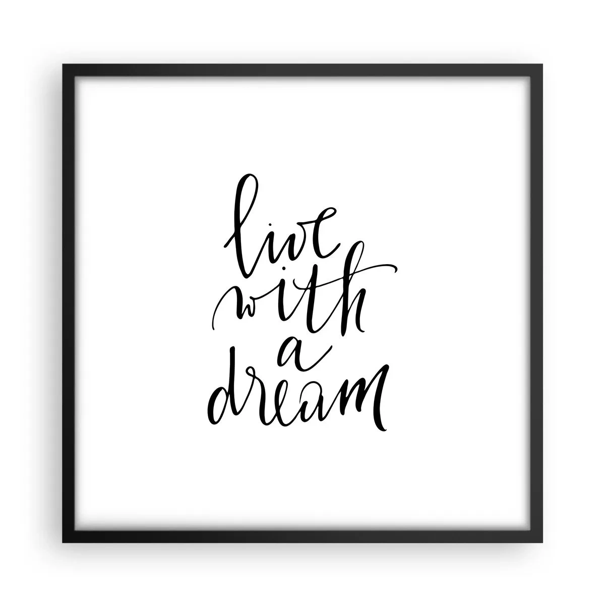 Affiche dans un cadre noir - Poster - Bien sur - 50x50 cm