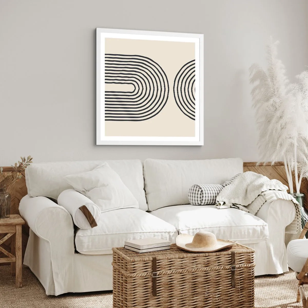 Affiche dans un cadre blanc - Poster - Dans un instant... - 50x50 cm