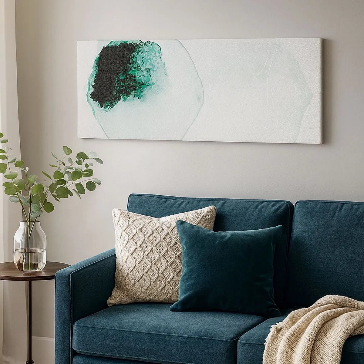 Impression sur toile - Image sur toile - Dans une goutte d'eau - 100x40 cm