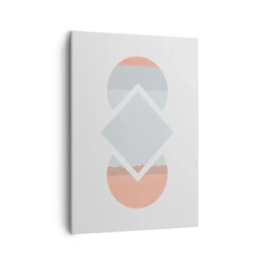 Impression sur toile - Image sur toile - Une peinture minimaliste aux formes géométriques - 50x70cm - La situation est clair - Décoration murale moderne pour le salon et la chambre ARTTOR