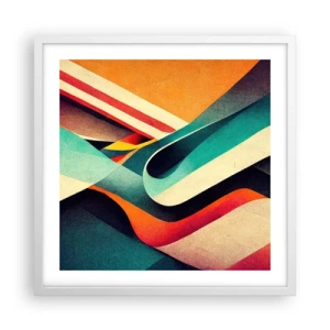 Affiche dans un cadre blanc - Poster - Composition intense - 50x50 cm