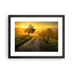 Affiche dans un cadre noir - Poster - Après-midi de miel - 40x30 cm