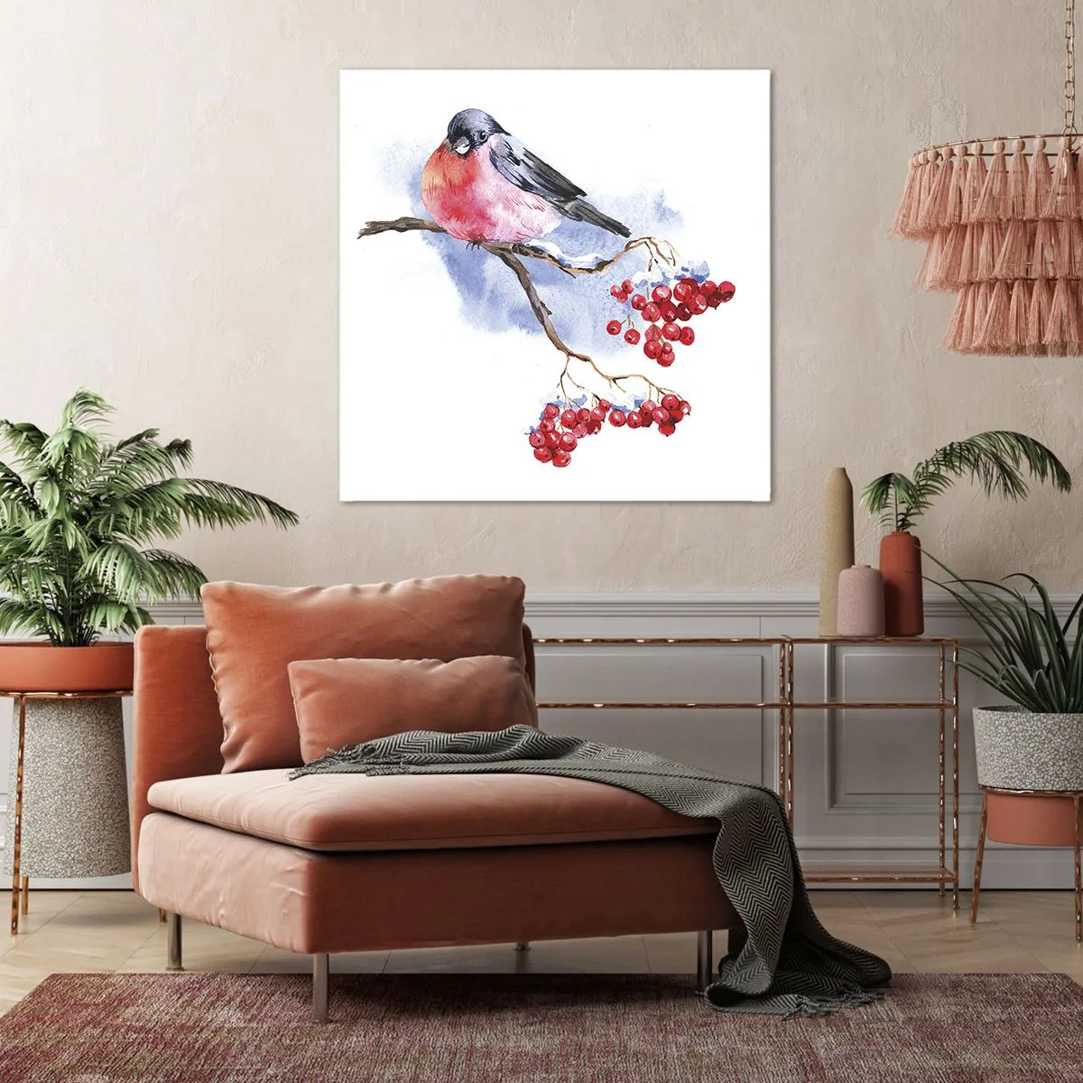 Impression sur toile - Image sur toile - L'hiver en couleurs - 60x60 cm