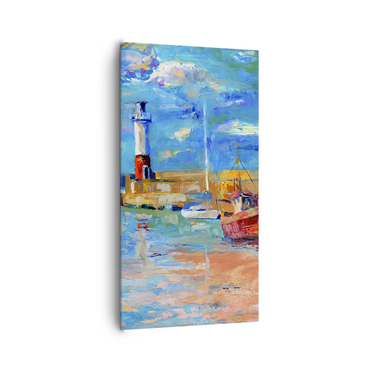 Impression sur toile - Image sur toile - Un après-midi dans la baie arc-en-ciel - 65x120 cm