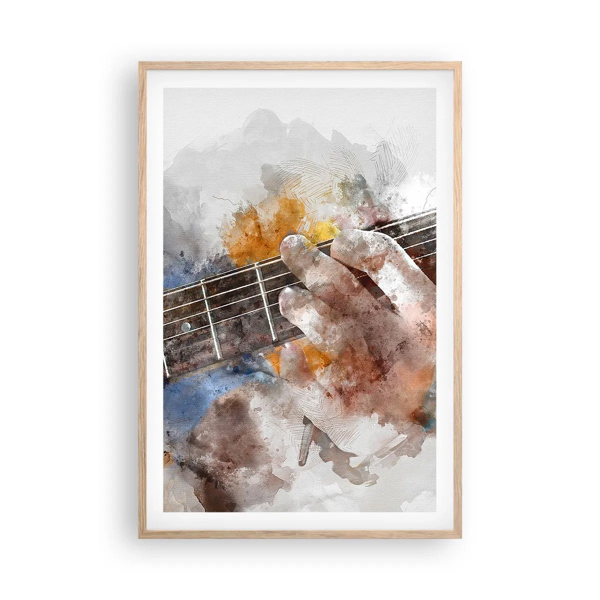 Affiche dans un chêne clair - Poster - La poésie entre les cordes - 61x91 cm