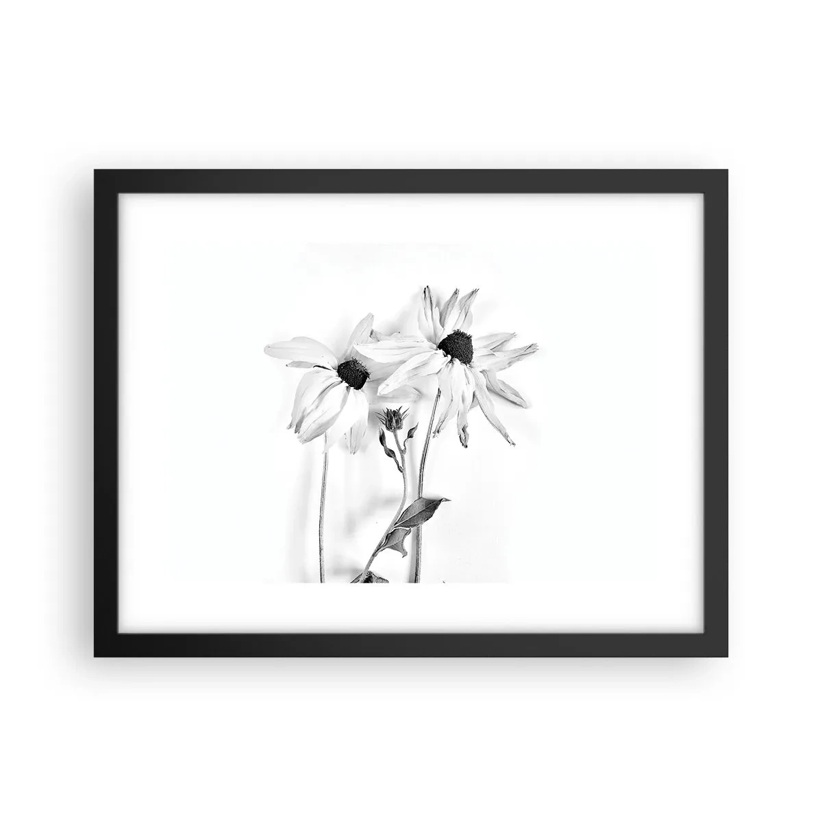 Affiche dans un cadre noir - Poster - Personne ne souhaite être seul - 40x30 cm