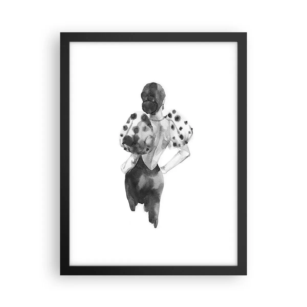 Affiche dans un cadre noir - Poster - Elle est passée juste à côté - 30x40 cm