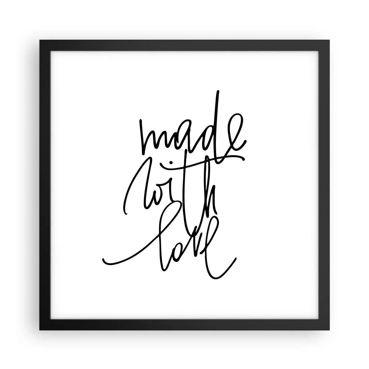 Affiche dans un cadre noir - Poster - La meilleure marque - 40x40 cm