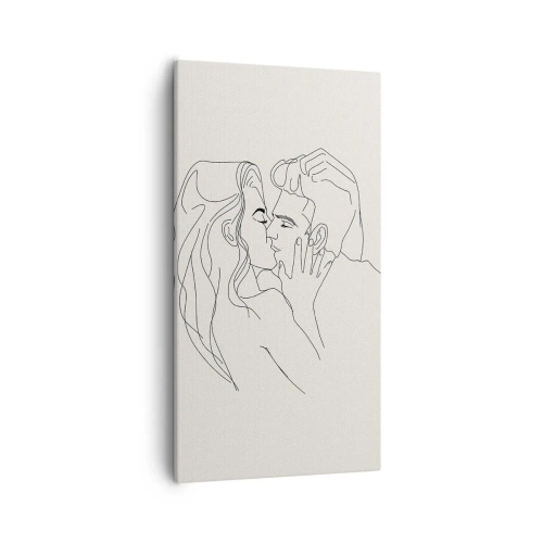 Impression sur toile - Image sur toile - Enlacé de sentiment - 55x100 cm