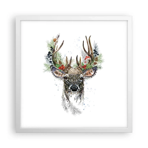 Affiche dans un cadre blanc - Poster - En robe de fête - 40x40 cm