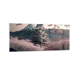 Impression sur verre - Image sur verre - Le pays des cerisiers en fleurs - 100x40 cm