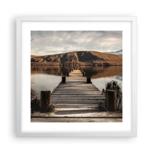 Affiche dans un cadre blanc - Poster - Paysage silencieux - 40x40 cm