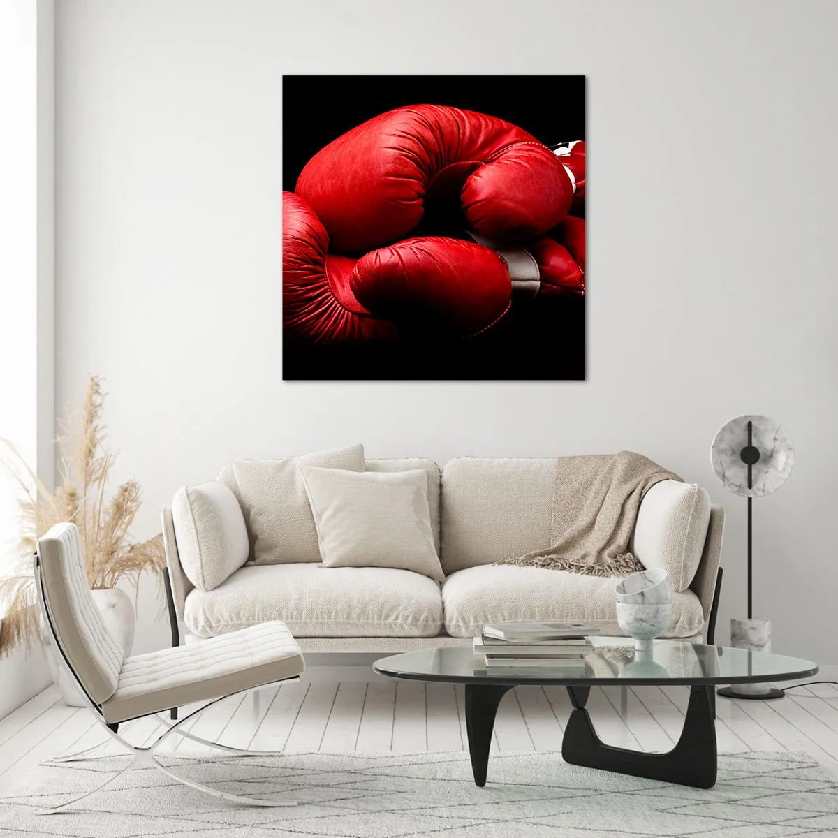 Impression sur verre - Image sur verre - Les émotions du combat sont derrière nous - 70x70 cm