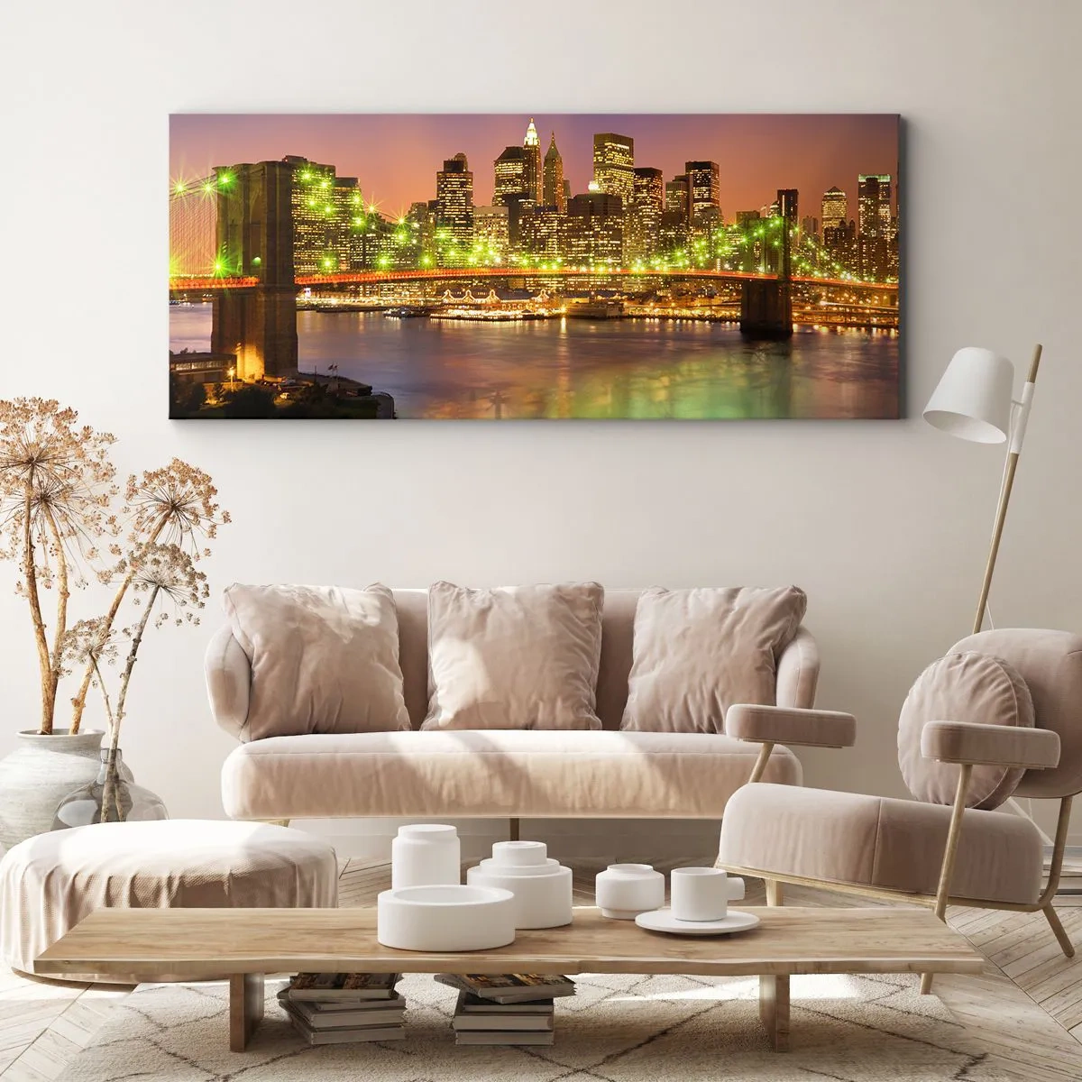 Impression sur toile - Image sur toile - Ici la lumière ne s'éteint jamais - 90x30 cm