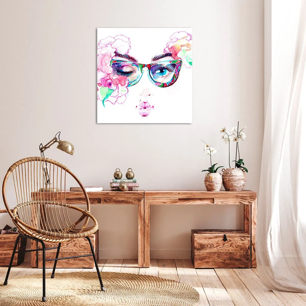 Impression sur toile - Image sur toile - Une promesse tentante - 70x70 cm