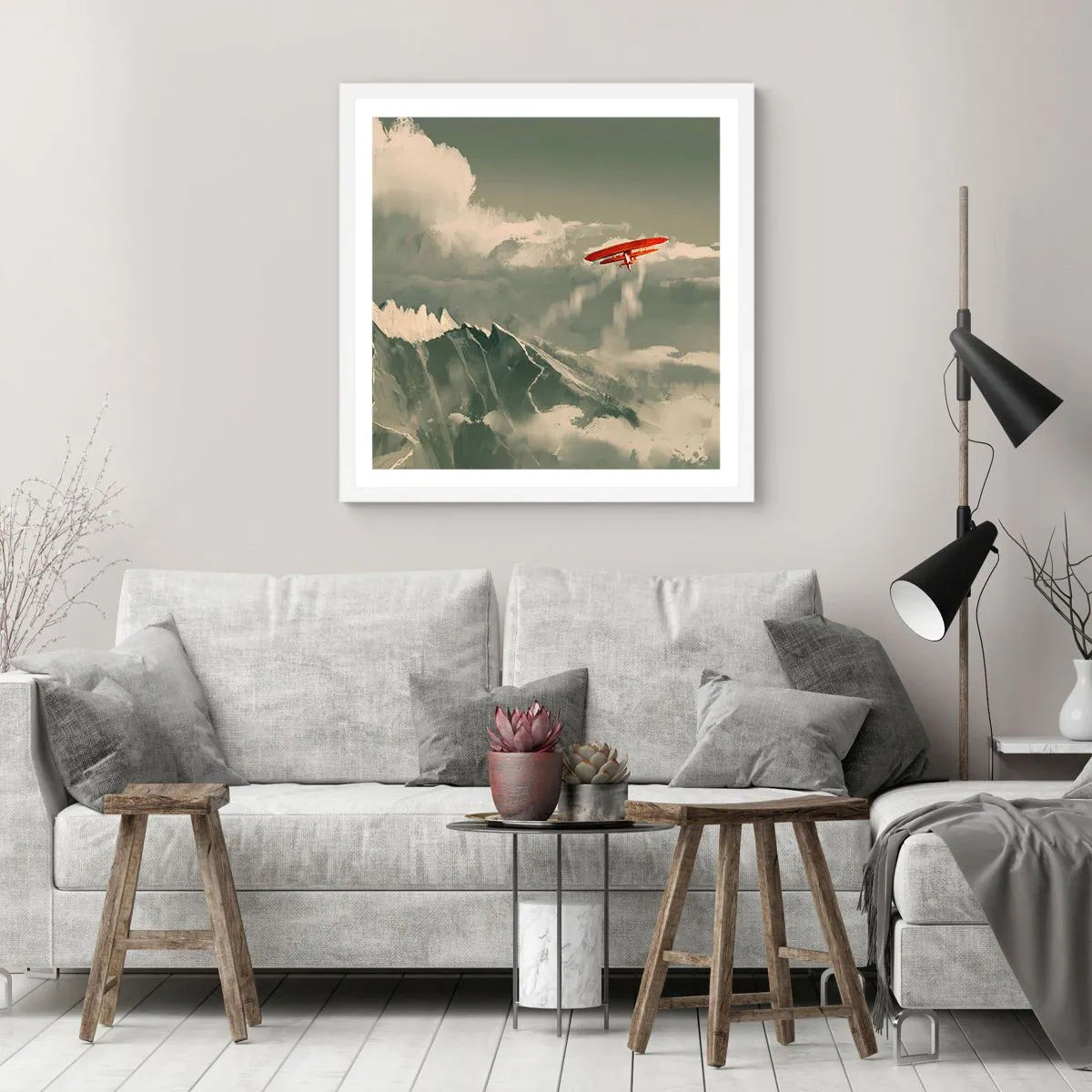 Affiche dans un cadre blanc - Poster - Pionnier intrépide - 30x30 cm