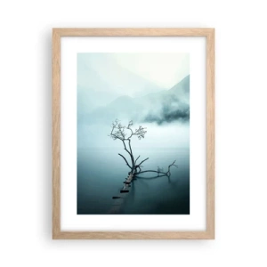Affiche dans un chêne clair - Poster - D'eau et de brouillard - 30x40 cm