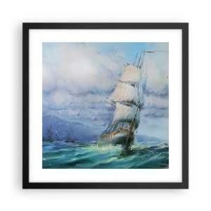 Affiche dans un cadre noir - Poster - Vents favorables - 40x40 cm