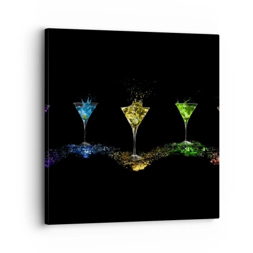 Impression sur toile - Image sur toile - Couleurs de joie en verre de cristal - 30x30 cm