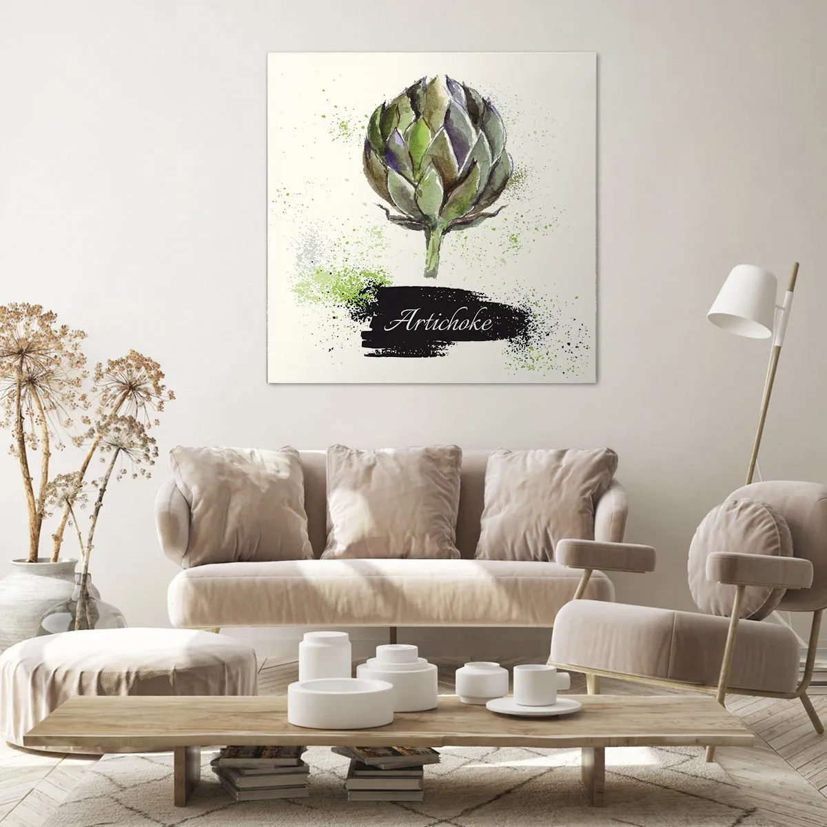 Impression sur toile - Image sur toile - Vive les légumes! - 30x30 cm