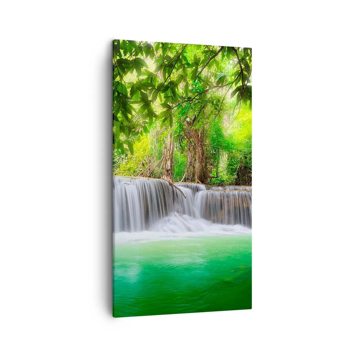 Impression sur toile - Image sur toile - Une cascade de vert - 45x80 cm