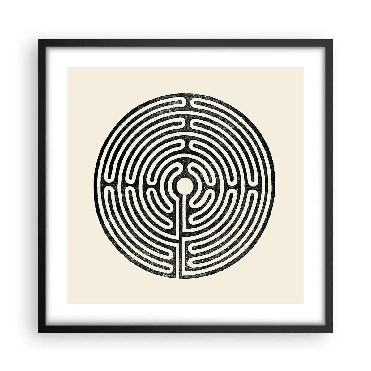 Affiche dans un cadre noir - Poster - Ordre mystérieux - 50x50 cm