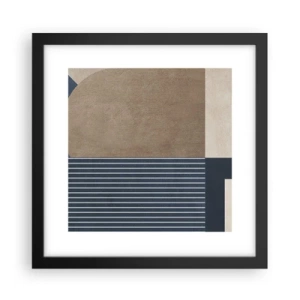 Affiche dans un cadre noir - Poster - Composition simple et en rondeur - 30x30 cm